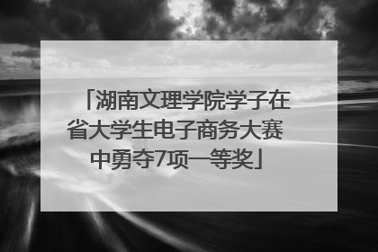 湖南文理学院学子在省大学生电子商务大赛中勇夺7项一等奖